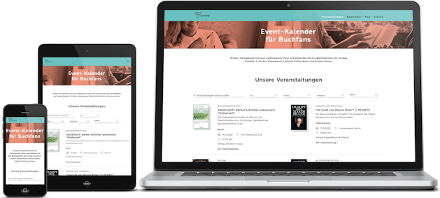 Textouren Website für Smartphone, Tablet und Desktop